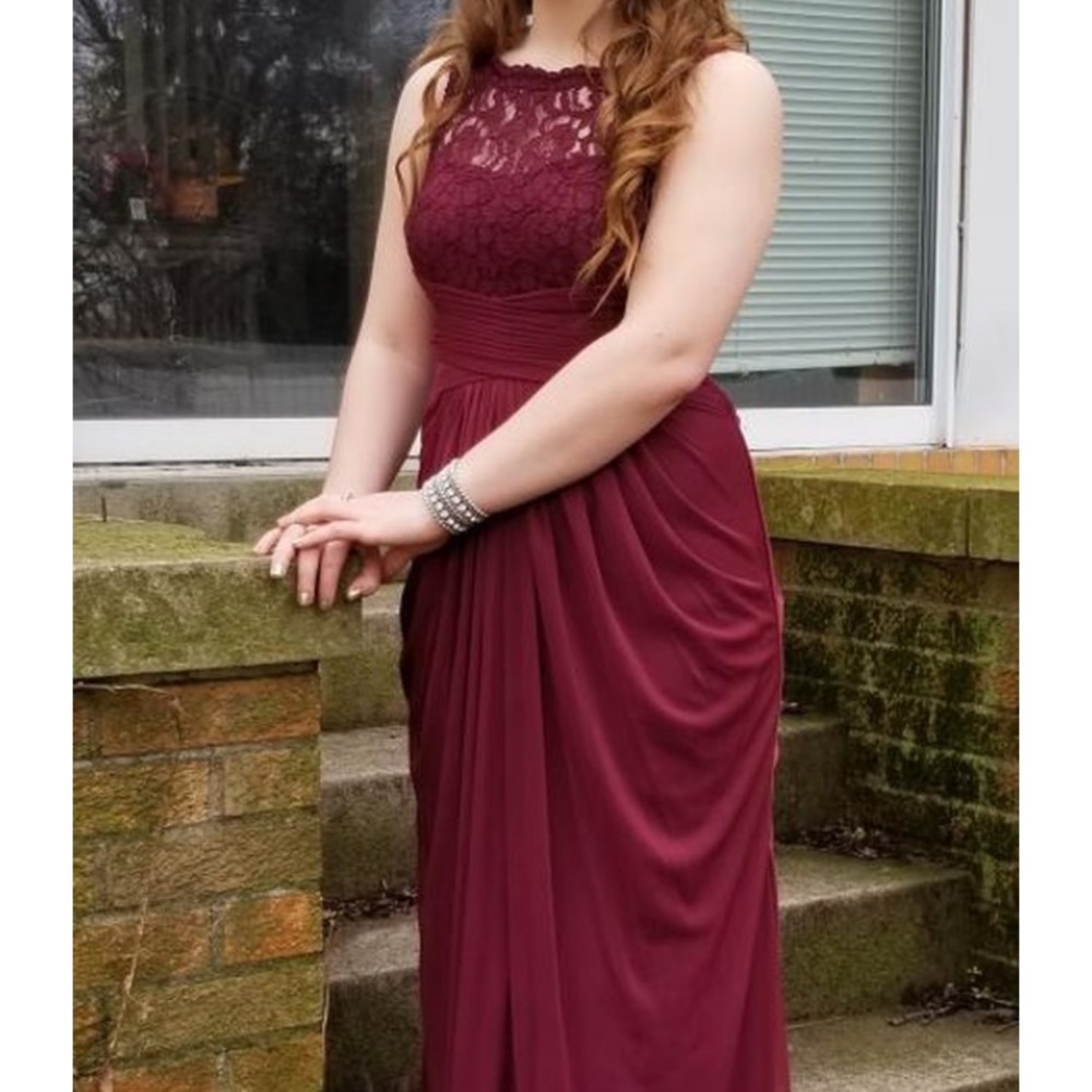 Burgundy dress